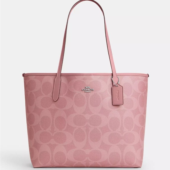 Coach City Tote Bag In Signature Canvas🎀 - Picture 1 of 5